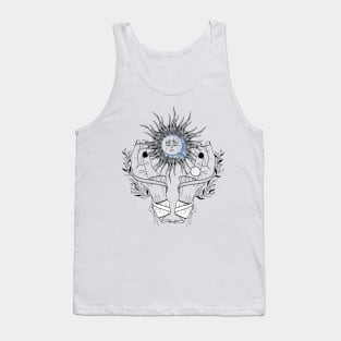 Hands and Sun Boho Abstract Tank Top